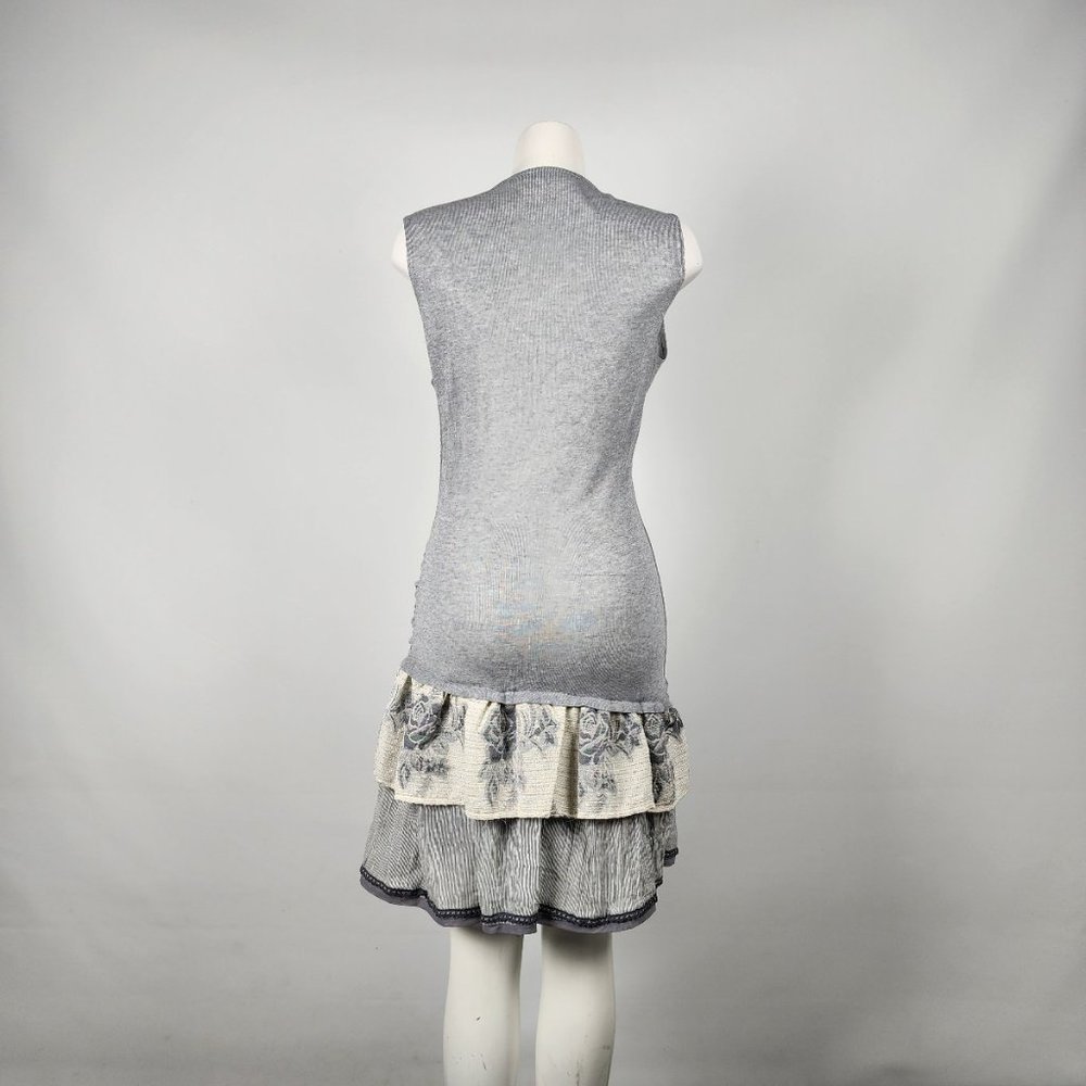 ANGELS Never Die Grey Knit Flower Ruffle Skirt Dress Size S/M - Picture 6 of 9